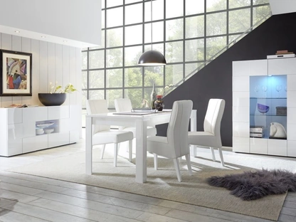 Madia Dama in laccato Bianco lucido di LC Mobili