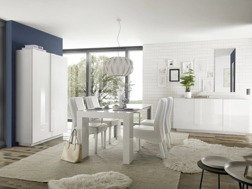 Madia Jupiter in laccato Bianco lucido di LC Mobili