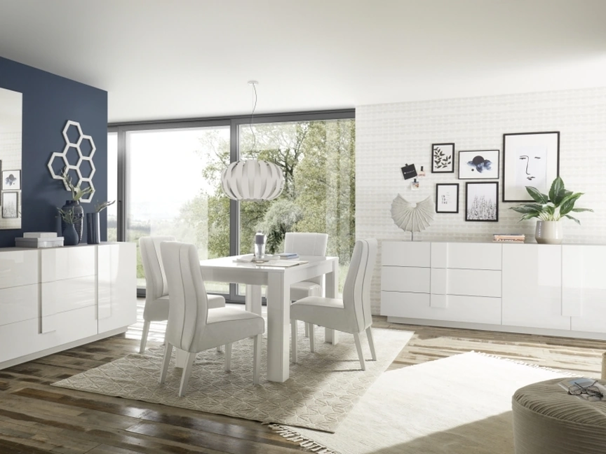 Madia Jupiter in laccato Bianco lucido di LC Mobili