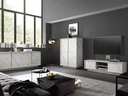 Madia Carrara in finitura Marmo Bianco di LC Mobili