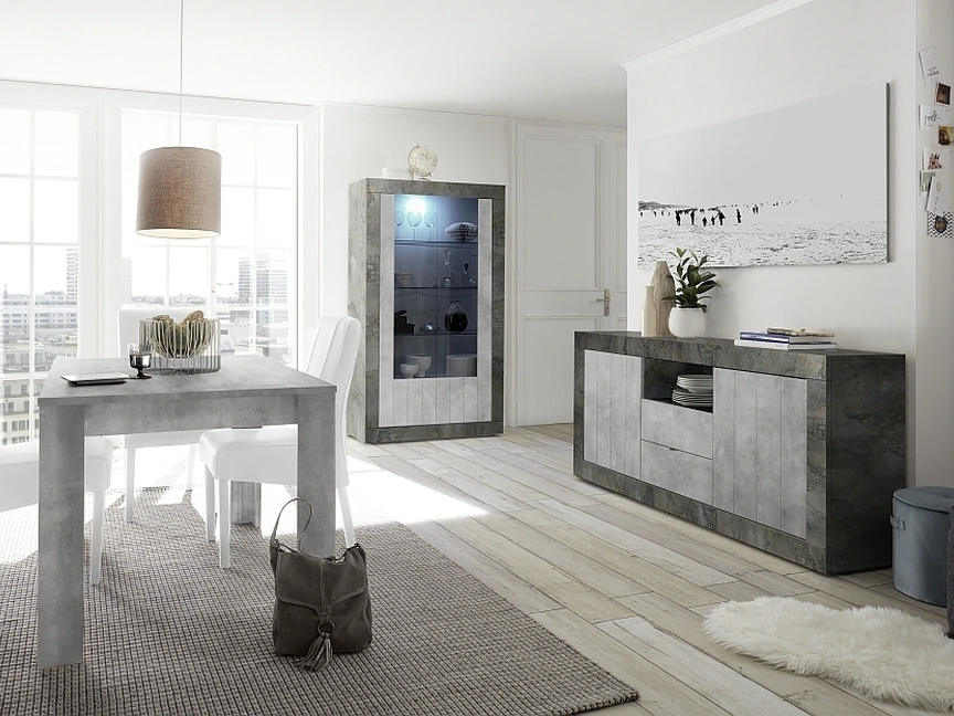 Madia Urbino finitura Ossido Beton di LC Mobili