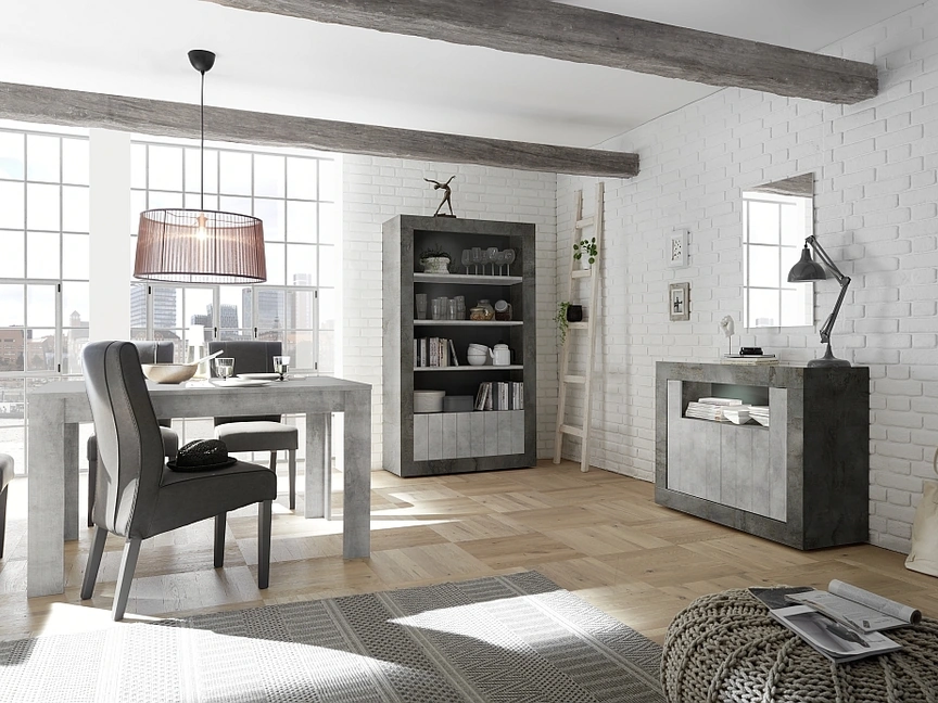 Madia Urbino finitura Ossido Beton di LC Mobili