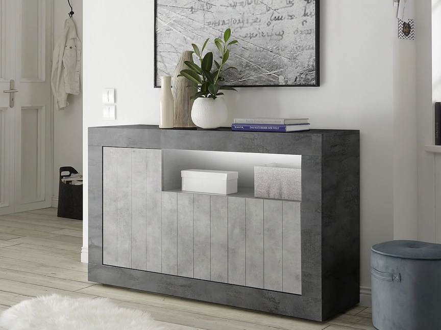 Madia Urbino finitura Ossido Beton di LC Mobili