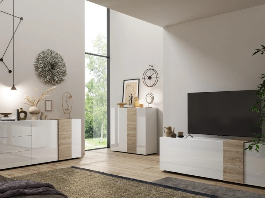 Madia Venus in laccato Bianco lucido di LC Mobili