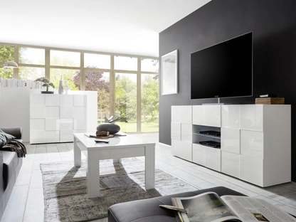 Mobile Porta Tv Dama Bianco lucido di LC Mobili