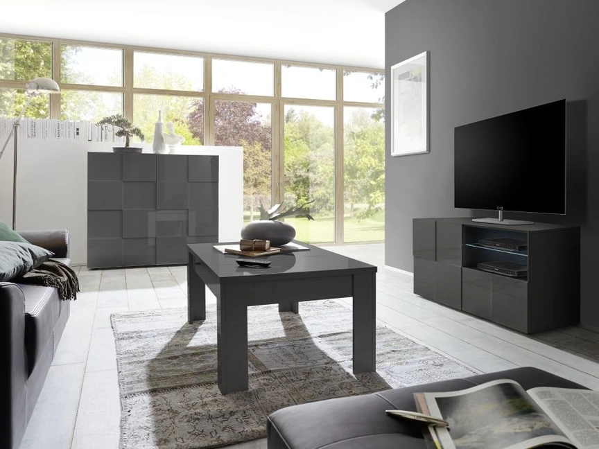 Mobile Porta Tv Dama-Grigio-lucido LC Mobili