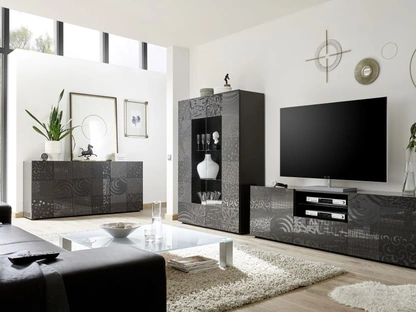 Mobile Porta Tv Miro-Grigio-lucido LC Mobili