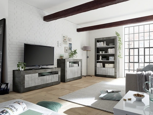 Mobile Porta Tv Urbino Ossido Beton di LC Mobili