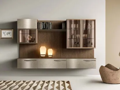 Parete Attrezzata Kosmos KC110 in legno Mercantini