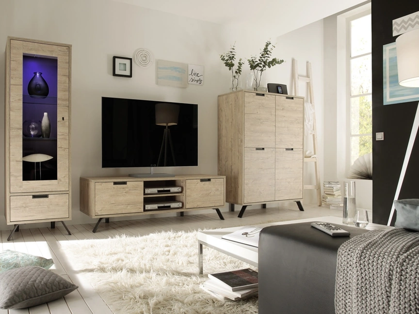 Parete Attrezzata Palma in Rovere Sherwood di LC Mobili