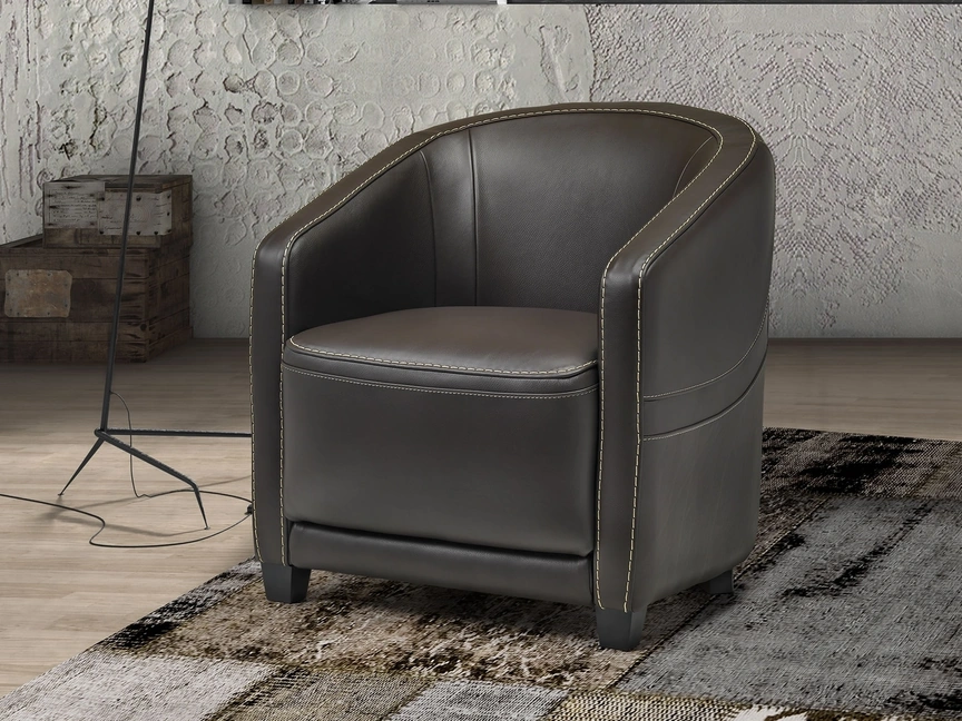 Poltroncina in pelle Marina Cabriolet di Afosofà