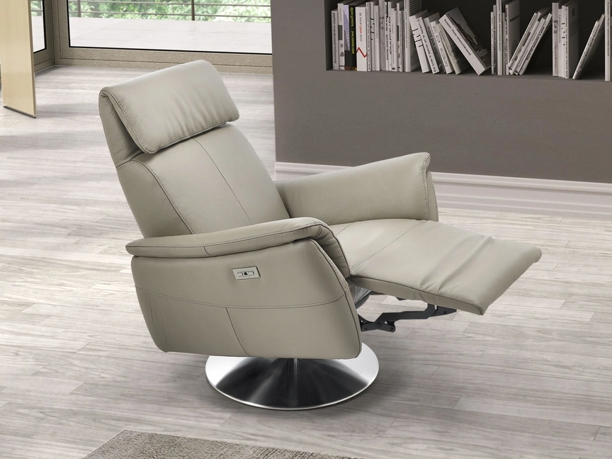 Poltrona Relax reclinabile in pelle Nida di Afosofà