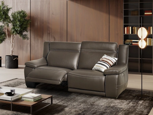 Divano lineare Relax in pelle Marina di Afosofà