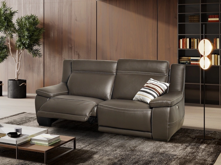 Divano lineare Relax in pelle Marina di Afosofà
