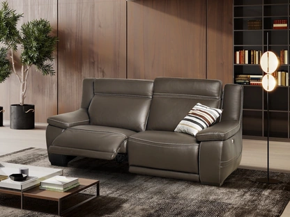 Divano lineare Relax in pelle Marina di Afosofà