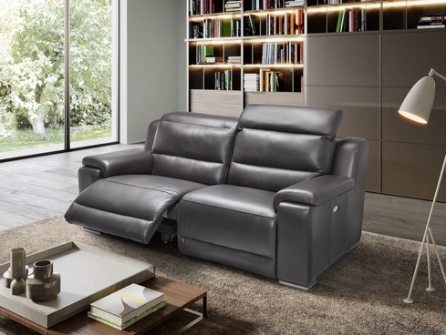 Divano Relax lineare in pelle Vibo di Afosofà