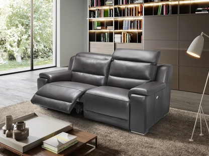 Divano Relax lineare in pelle Vibo di Afosofà