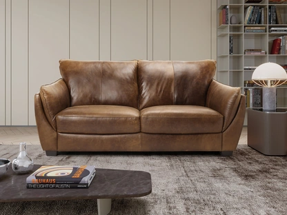 Divano lineare in pelle Chianti di Afosofà