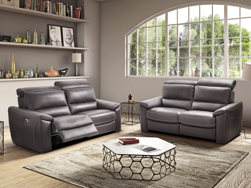 Divano lineare Relax in pelle Dalila di Afosofà