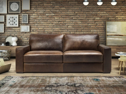 Divano lineare in pelle Dover di Afosofà