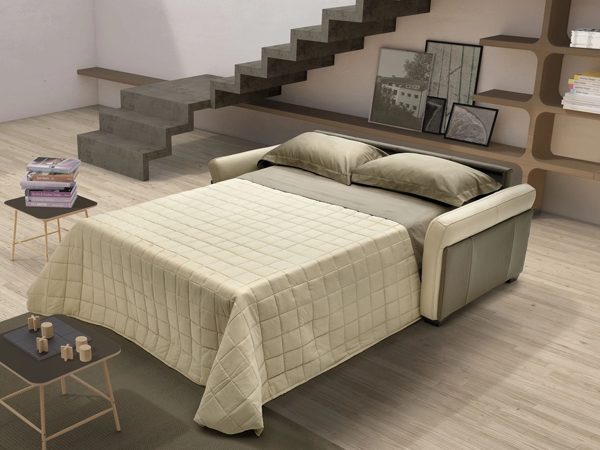 Divano Letto in pelle Leuca di Afosofà