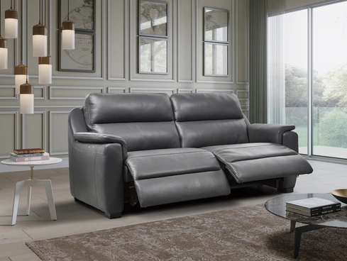 Divano relax lineare in pelle Parma di Afosofà