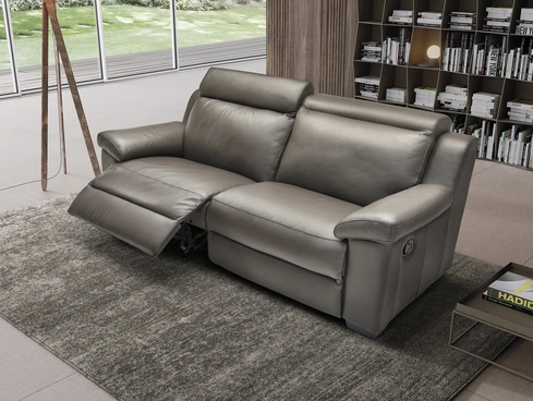Divano relax lineare in pelle Picchio di Afosofà