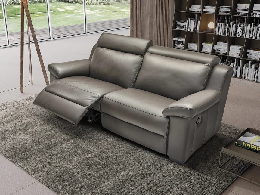 Divano relax lineare in pelle Picchio di Afosofà