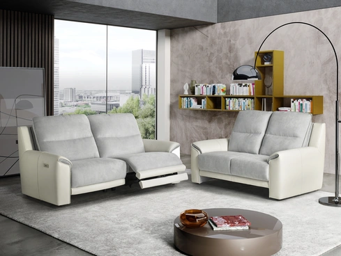 Divano relax lineare in pelle Sanremo di Afosofà