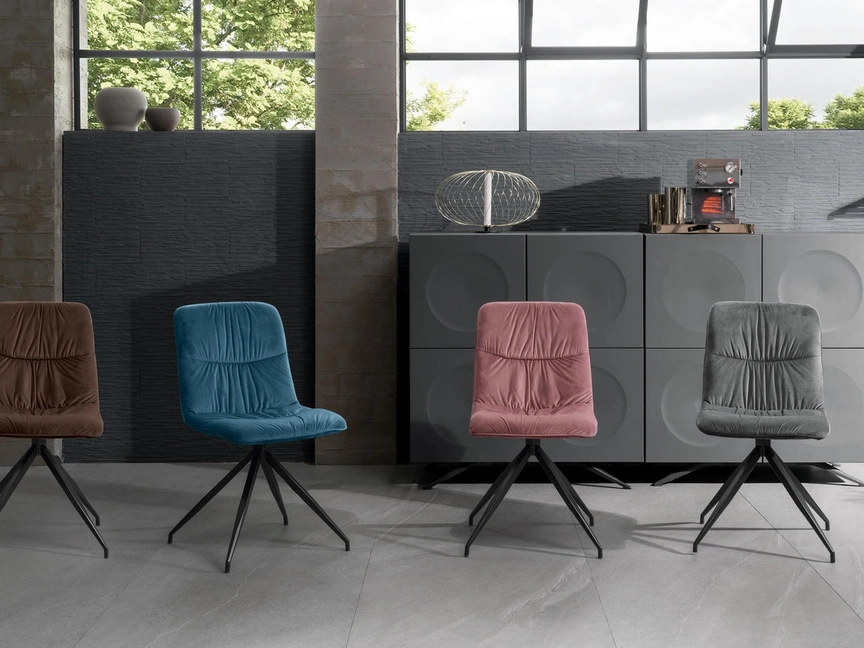 Sedia Alba in tessuto imbottito di Stones