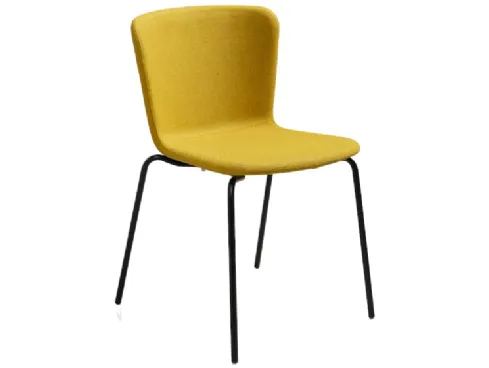 Sedia in tessuto con gambe in metallo Calla S M_M TS di Midj
