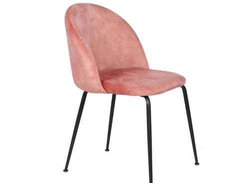 Sedia Calypso in velluto con gambe in metallo di Stones