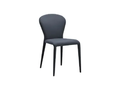 Sedia completamente rivestita in tessuto Soffio S R_TS di Midj