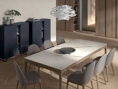 Tavolo Savoy in gres e legno di Tomasella