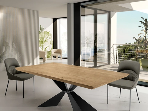 Tavolo con top in legno Stark di Stones