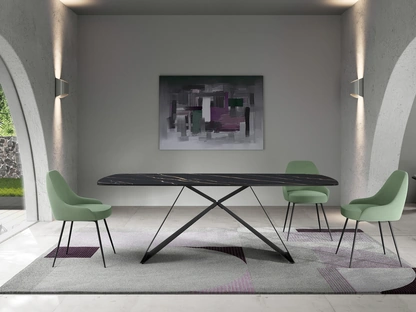 Tavolo rettangolare con angoli stondati Thanos di Stones