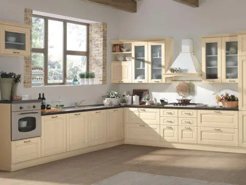 Cucina Classica Bea in legno laccato Corda di Net Cucine