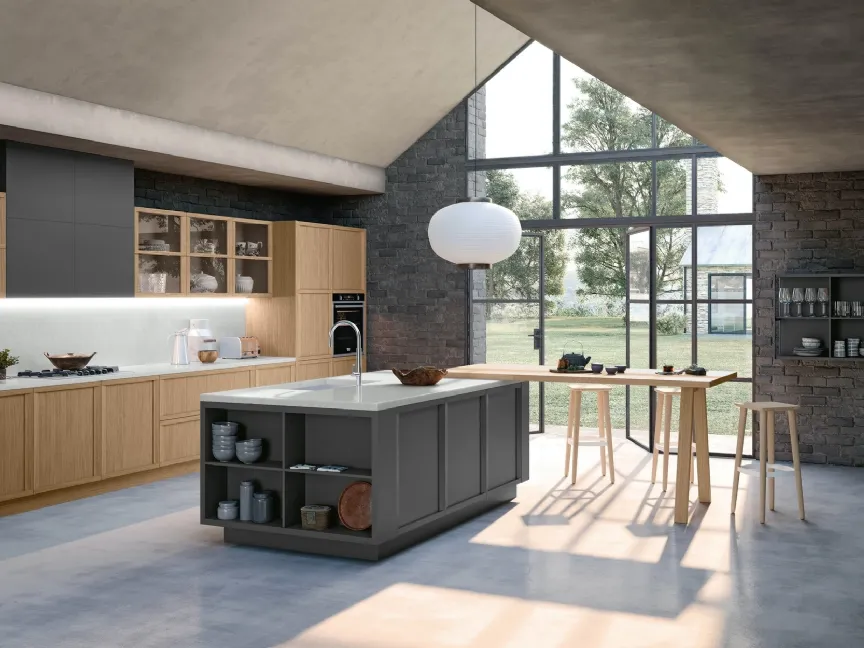 Cucina Classica Newport v4 in Rovere Avena di Stosa