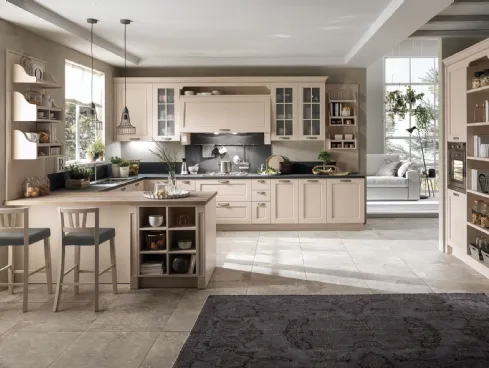 Cucina Classica Virginia Soft Beauty in Cipria opaco di Stosa
