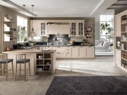 Cucina Classica Virginia Soft Beauty in Cipria opaco di Stosa
