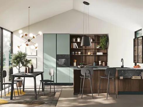 Cucina Moderna con penisola Art-Kaya 04 di Stosa