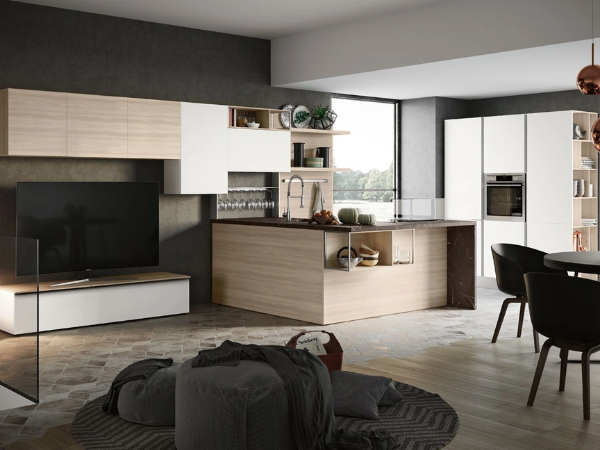 Cucina Moderna con penisola Capri di Imab