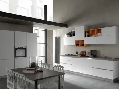 Cucina Moderna Delizia 03 Bianco Opaco di Net Cucine