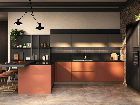 Cucina Moderna con penisola Ginevra 02 di Ciao Cucine