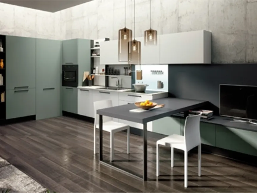 Cucina ad angolo in laccato a varie tinte Ginevra 02 di Ciao Cucine