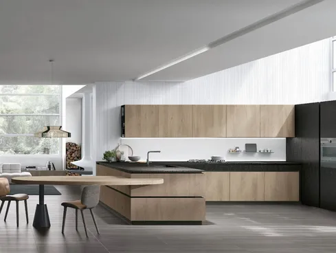 Cucina Moderna con penisola Natural 11 di Stosa