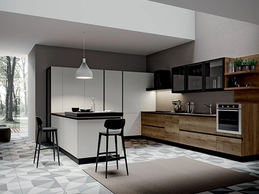 Cucina Moderna con penisola Piana di Imab
