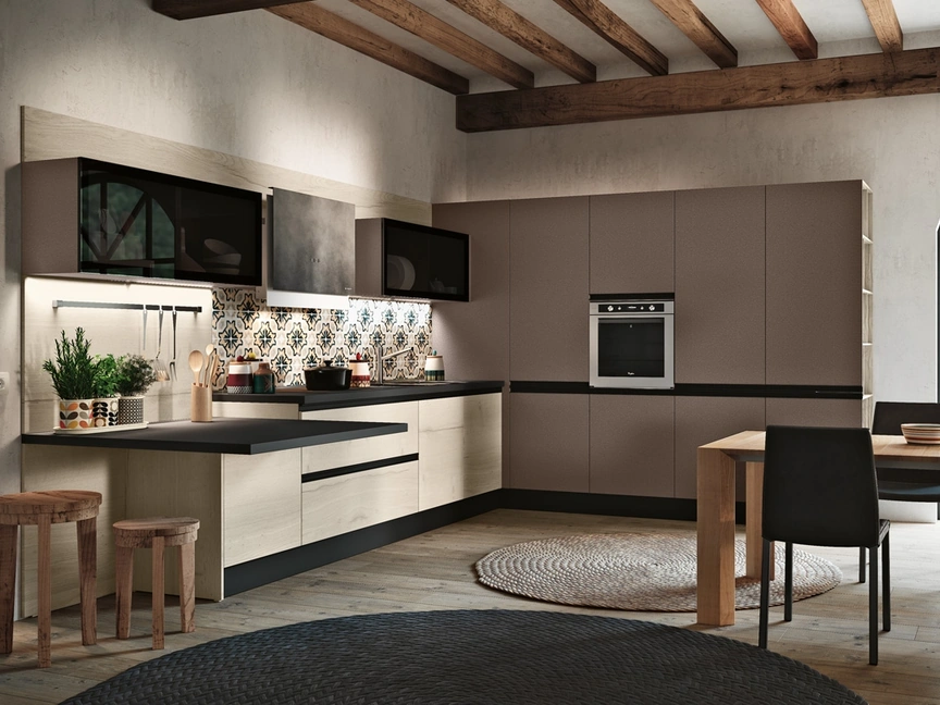 Cucina Moderna con penisola Positano di Imab