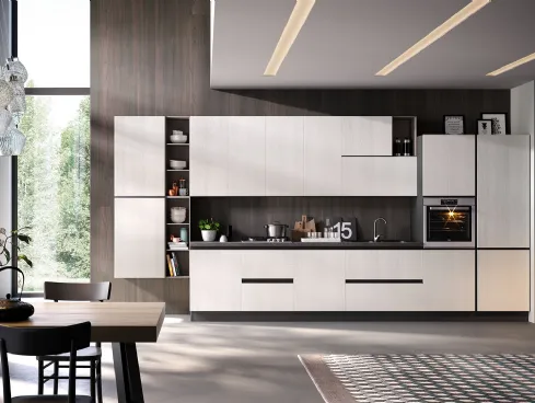 Cucina Moderna Zoe 05 Perla Opaco di Net Cucine